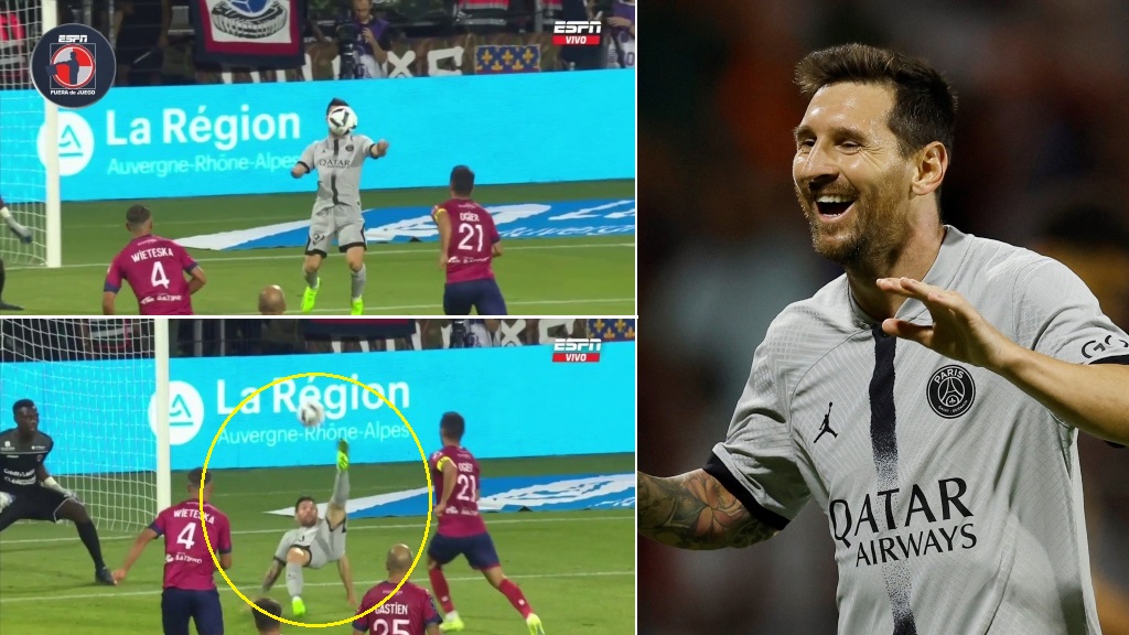 Golazo de Chilena de Lionel Messi en el inicio de la Ligue 1